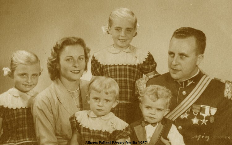 Alberto Polloni Pérez y familia 1957