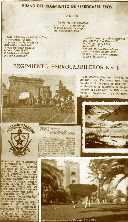 Regimiento Ferrocarrilero en Puente Alto-1955 