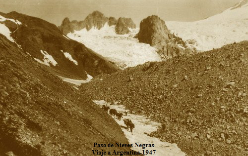 Paso de Nieves Negras-Viaje a Argentina-1947