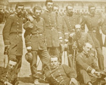 Oficialidad Batallón Curicó, Lurín 1881