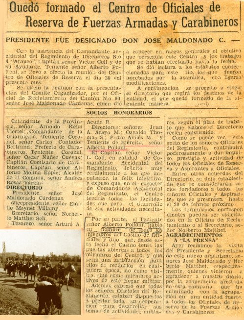 Regimiento Arauco-Centro de Oficiales  de  Reserva